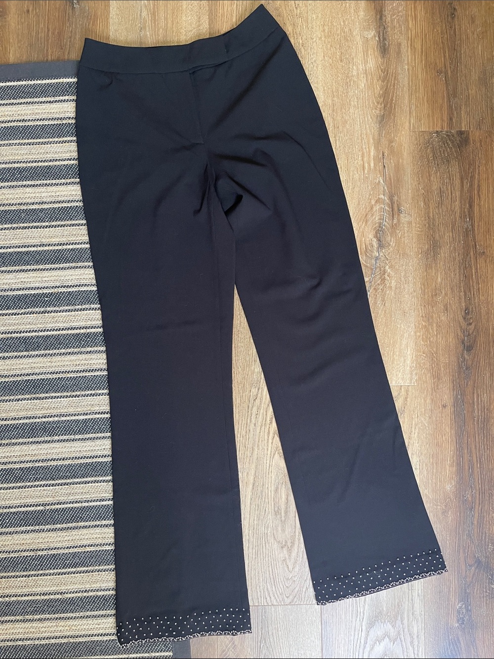 Willi Smith Black Embellished Trousers Size 4